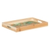 Snack tray 45 x 31 x 5 cm Sheets Natural Wood Rattan 3 Pieces