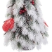 Kerstboom Wit Rood Groen Plastic Polyfoam Weefsel 21 x 21 x 45 cm