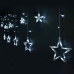 Cortina de luzes LED Branco Estrelas