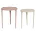 Set of 2 tables DKD Home Decor Beige Pinkki 40 x 40 x 50 cm