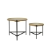 Jeu de 2 tables DKD Home Decor Noir 64 x 64 x 55 cm 62 x 62 x 55,5 cm