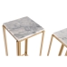 Set of 2 tables DKD Home Decor Valkoinen Kullattu 33 x 33 x 70 cm