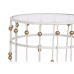 Conjunto de 2 mesas Home ESPRIT Branco Dourado 42 x 42 x 55 cm