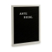 Painting Black White Panel 144 Letters (2,5 x 50,5 x 40,5 cm) (12 Units)