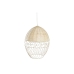 Lampa Sufitowa DKD Home Decor Metal Biały Jasnobrązowy Rattan 50 W (30 x 30 x 38 cm)