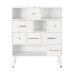 Cassettiera DKD Home Decor Naturale Metallo Bianco Crema Melammina (76 x 34 x 94 cm)