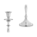 Candelabru Argintiu Aluminiu 4,5 x 23 x 8 cm (8 Unități)