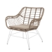 градински стол Ariki 65 x 62 x 76 cm szintetikus rattan Acél Fehér