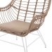 градински стол Ariki 65 x 62 x 76 cm szintetikus rattan Acél Fehér