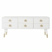 Móvel de TV DKD Home Decor Branco Dourado Abeto Madeira MDF 120 x 42 x 54 cm