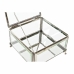 Casetă de Bijuterii DKD Home Decor Geam Metal 16 x 16 x 10 cm Argintiu Transparent