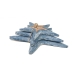 Wall Decoration Romimex Blue Stars 23 x 5 x 23 cm 3 Pieces