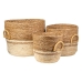 Set di Cesti Romimex Beige Fibra naturale 40 X 35 X 40 CM