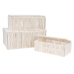 Set of decorative boxes Romimex White Rope 35 x 16 x 24 cm 3 Pieces