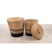 Set of Baskets Romimex Black Natural Rope 40 x 45 x 40 cm 2 Pieces