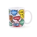 Tazza Quid Wow Fumetti Multicolore Ceramica 330 ml (12 Unità)