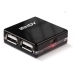 USB-HUB LINDY 42742 Svart