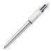 Penna Bic Shine Silver Bianco Argentato (12 Pezzi)