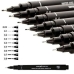 Permanente markeerstift Uni-Ball PIN03-200(S) Zwart 12 Onderdelen