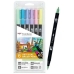 Tuschpennor Tombow Dubbel ände Multicolour