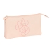 Trousse Fourre-Tout Triple Minnie Mouse Baby Rose (22 x 12 x 3 cm)