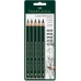 Blyantsett Faber-Castell Sekskantet 2B 4B 6B 8B (5 enheter)