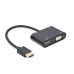 Adapter HDMI auf VGA GEMBIRD A-HDMIM-HDMIFVGAF-01 Schwarz