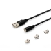 USB til Lightning-Kabel Savio CL-155 Svart 2 m