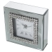 Horloge de table Alexandra House Living Gris Verre Miroir 15 x 15 x 5 cm