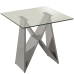 Jeu de 2 tables Alexandra House Living Gris Transparent Verre