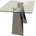 Jeu de 2 tables Alexandra House Living Gris Transparent Verre