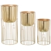 Conjunto de vasos Alexandra House Living Ouro Metal 3 Peças