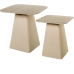 Satz mit 2 Tischen Alexandra House Living Beige Holz