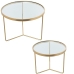 Conjunto de 2 mesas Alexandra House Living Dourado Metal