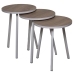 Jeu de 3 tables Alexandra House Living Blanc Marron Bois 38 x 51 x 38 cm