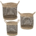 Zestaw koszy Alexandra House Living Brązowy wiklinowy Rattan Naturalne Włókno 36 x 26 x 33 cm