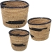 Conjunto de vasos Alexandra House Living Castanho Rotim Fibra natural 3 Peças