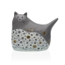 Statua Decorativa Versa Grigio Gatto 9,5 x 14 x 17 cm