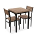 Tafel met twee stoelen Versa PVC Metaal Hout MDF 60 x 76 x 60 cm