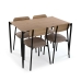 Tafel met vier stoelen Versa PVC Metaal Hout MDF 70 x 75 x 110 cm