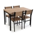 Conjunto de Mesa con 4 Sillas Versa PVC Metal Madera MDF 70 x 76 x 110 cm