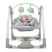 Cadeira de baloiço Ingenuity Compact Swing - Hugs & Hoots Branco Cinzento