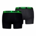 Boxershorts for menn Puma EVERRYDAY BASIC 701226387 018 2 enheter Grønn Svart