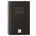 Agendă Finocam OPAQUE Negru Mini 7,9 x 12,7 cm 2025