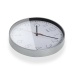 Wall Clock Versa White Silver Plastic Quartz 4,3 x 30,5 x 30,5 cm