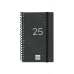 Agendă Finocam YEAR Negru Mini 7,9 x 12,7 cm 2025