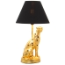 Bordlampe Alexandra House Living Sort Guld Gylden Plastik 40 W 26 x 46 x 2 cm Panter