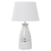 Bordslampa Alexandra House Living Vit Silvrig Keramik 60 W 14 x 35 x 15 cm