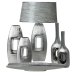 Galda lampa Alexandra House Living Sudrabains Keramika 40 W 38 x 60 x 20 cm