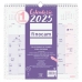 Calendario de pared Finocam CHIC Morado Papel 2025 30 x 30 cm